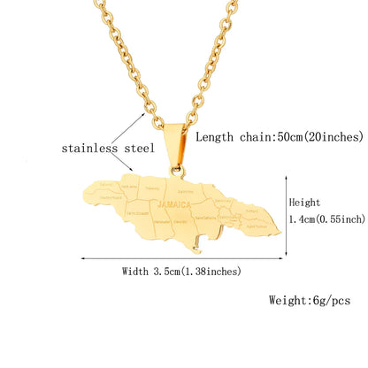 Novelty Ethnic Style Modern Style Map City 304 Stainless Steel Titanium Steel Plating None 18K Gold Plated Unisex Pendant Necklace