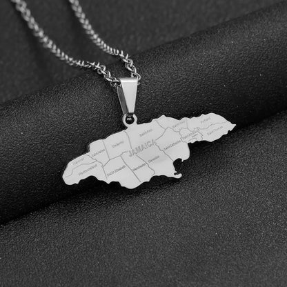 Novelty Ethnic Style Modern Style Map City 304 Stainless Steel Titanium Steel Plating None 18K Gold Plated Unisex Pendant Necklace