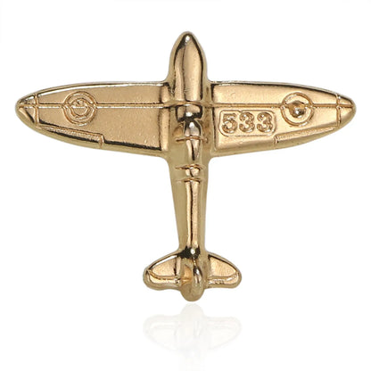 Novelty Fashion British Style Airplane Zinc Plating Unisex Brooches Collar Pin