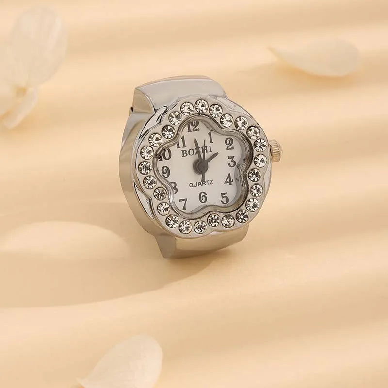 Novelty Flower Alloy Unisex Rings Watch Ring