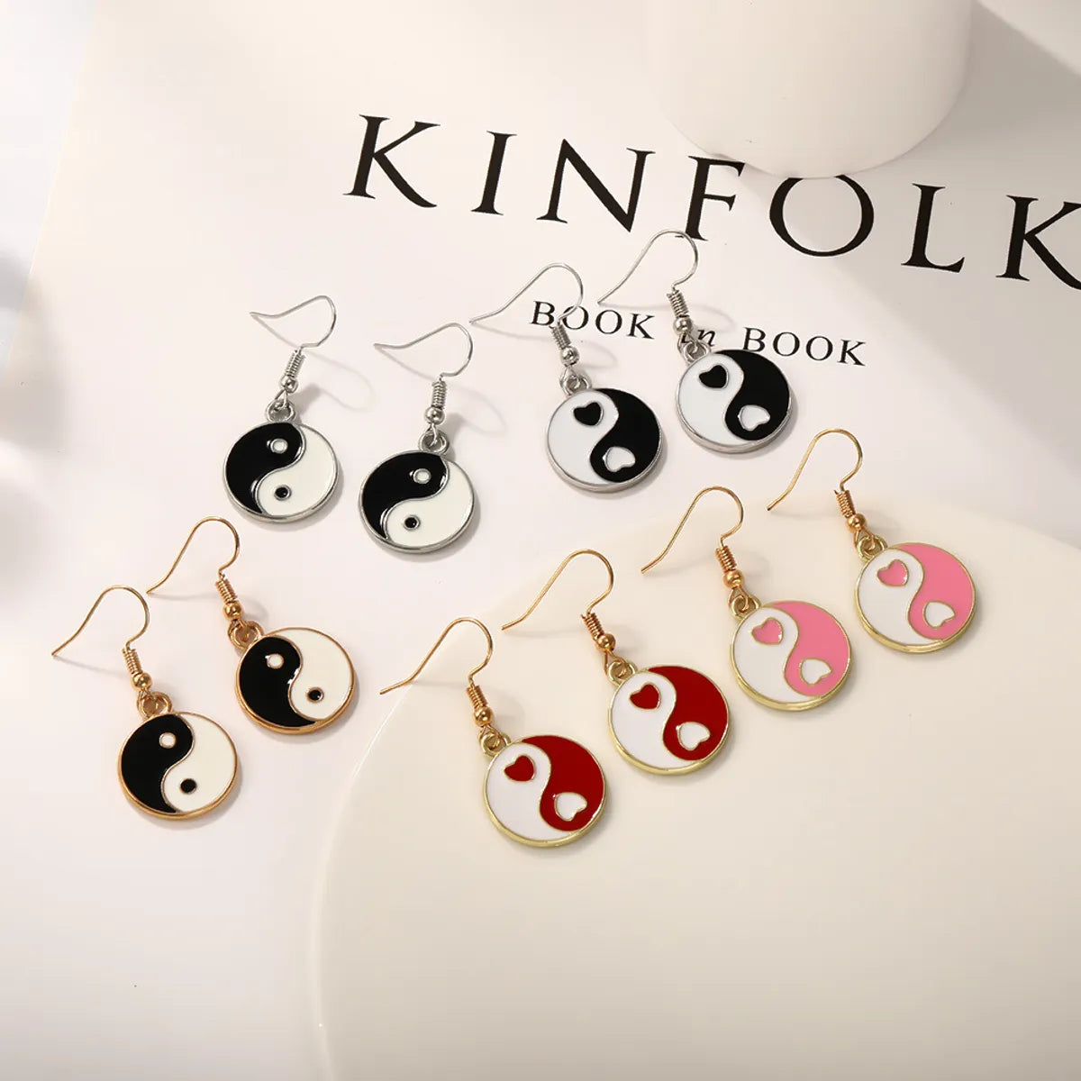 Novelty Gossip Alloy Enamel Metal Women's Drop Earrings