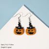 Novelty Halloween Pumpkin Skull Ghost Earrings Fun Resin And Plastic Statement Jewelry For Costume And Party Dress Up