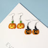 Novelty Halloween Pumpkin Skull Ghost Earrings Fun Resin And Plastic Statement Jewelry For Costume And Party Dress Up