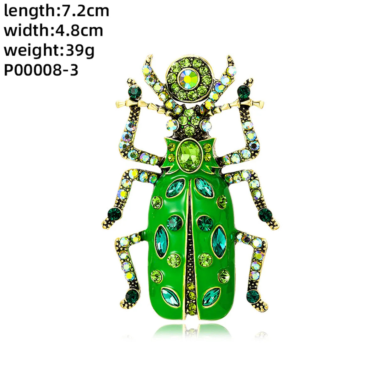 Novelty Insect Alloy Enamel Inlay Zircon Unisex Brooches