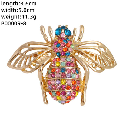 Novelty Insect Alloy Enamel Inlay Zircon Unisex Brooches