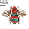 Novelty Insect Alloy Enamel Inlay Zircon Unisex Brooches