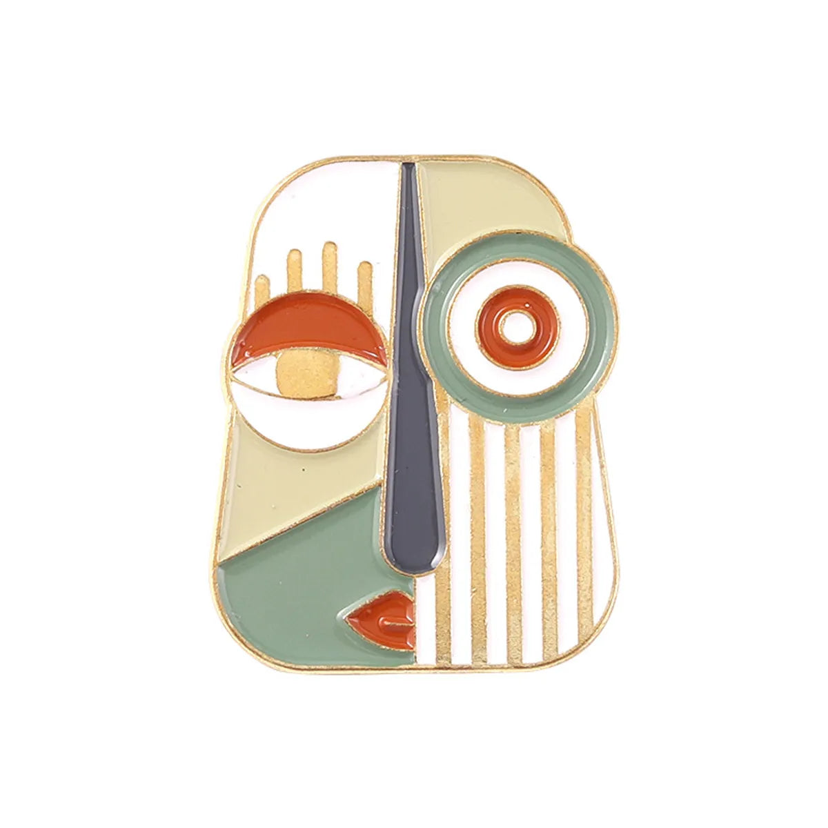 Novelty Mask Alloy Plating Unisex Brooches