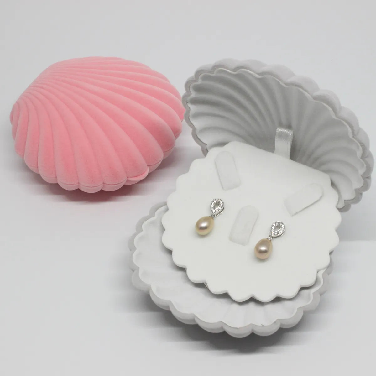 Novelty Shell Flannel Jewelry Boxes