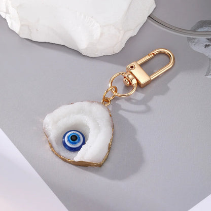 Novelty Simple Style U Shape Devil'S Eye Alloy Resin Women'S Keychain Necklace