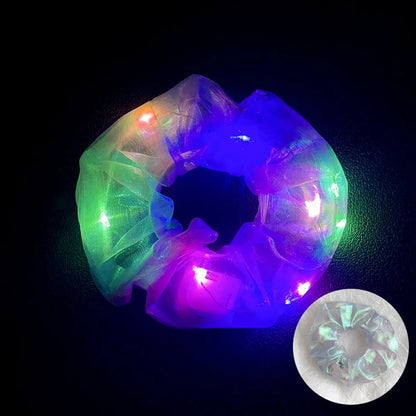 Novelty Solid Color Artificial Crystal Luminous Hair Tie 1 Piece