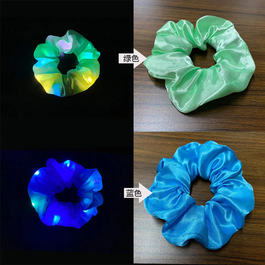 Novelty Solid Color Artificial Crystal Luminous Hair Tie 1 Piece