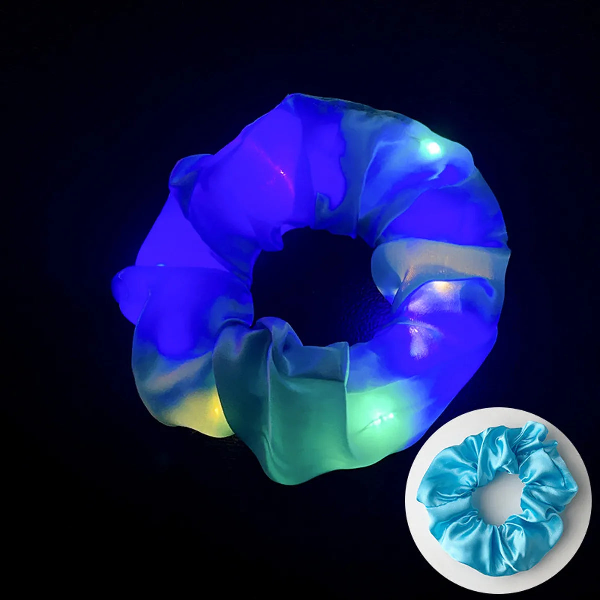 Novelty Solid Color Artificial Crystal Luminous Hair Tie 1 Piece