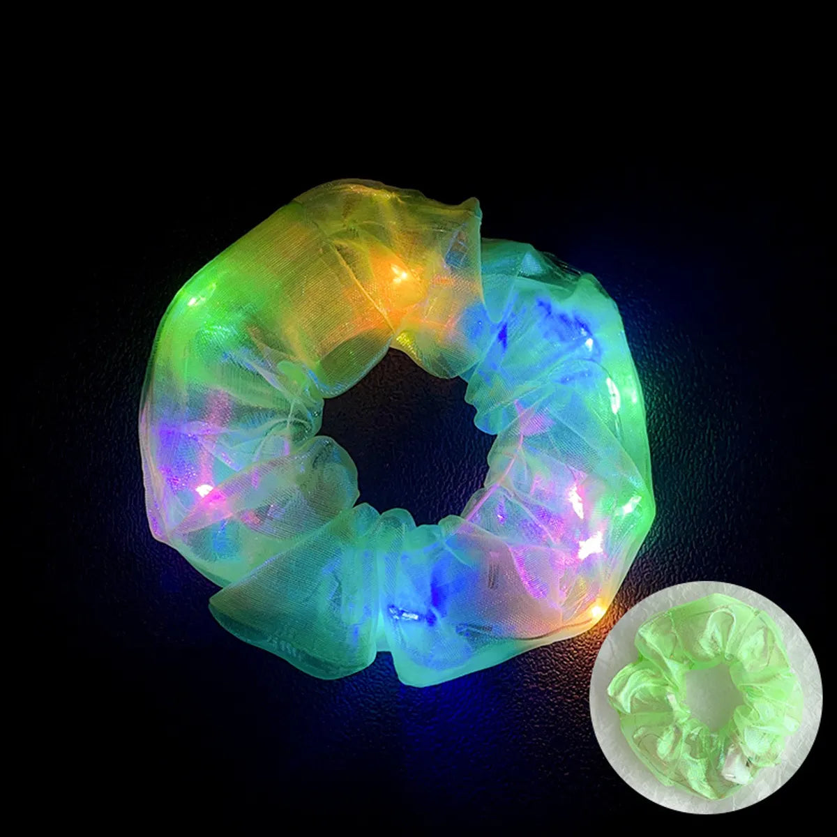 Novelty Solid Color Artificial Crystal Luminous Hair Tie 1 Piece