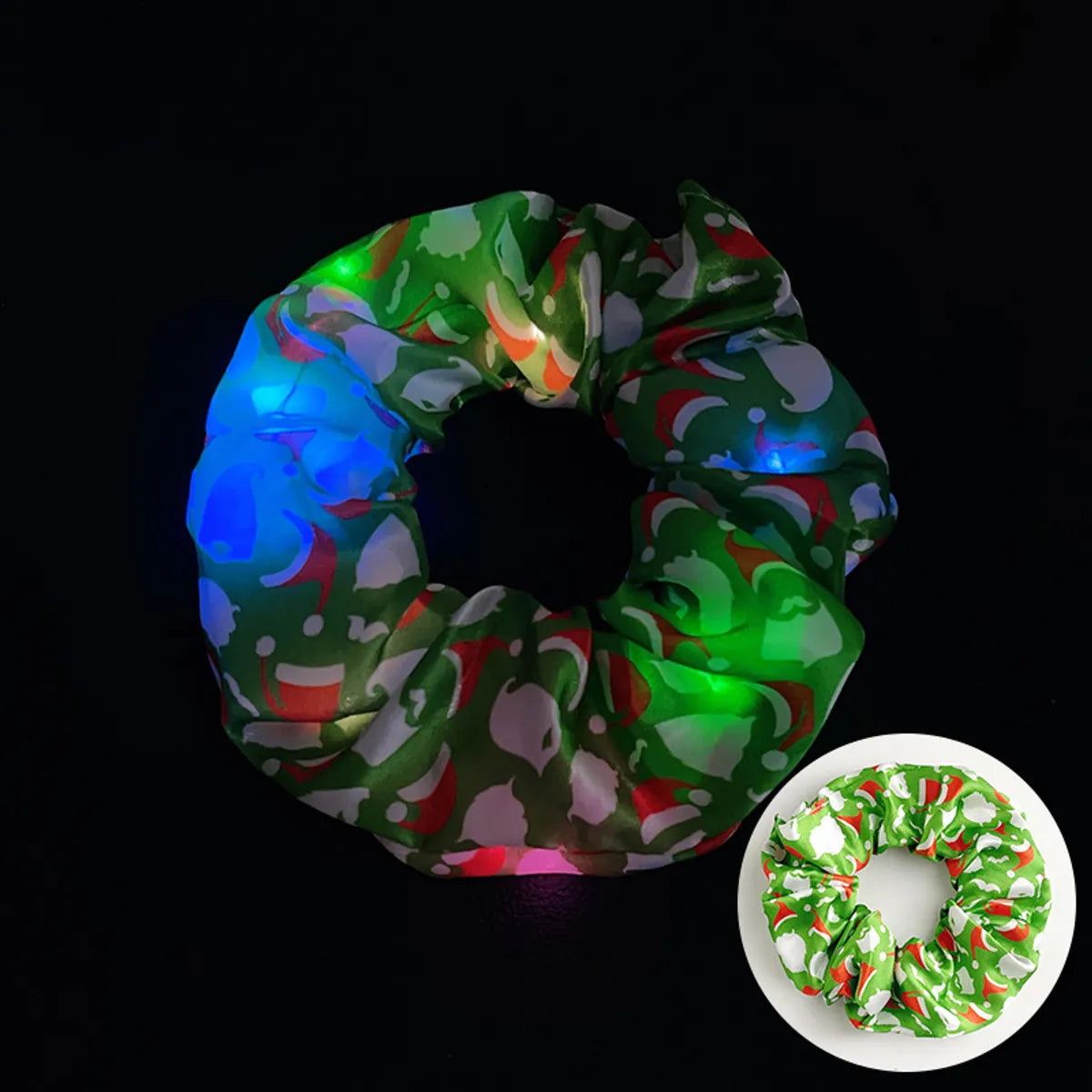 Novelty Solid Color Artificial Crystal Luminous Hair Tie 1 Piece