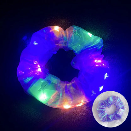 Novelty Solid Color Artificial Crystal Luminous Hair Tie 1 Piece