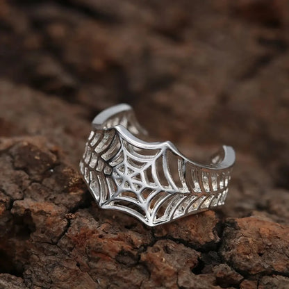 Novelty Spider Web Alloy Plating Unisex Open Ring