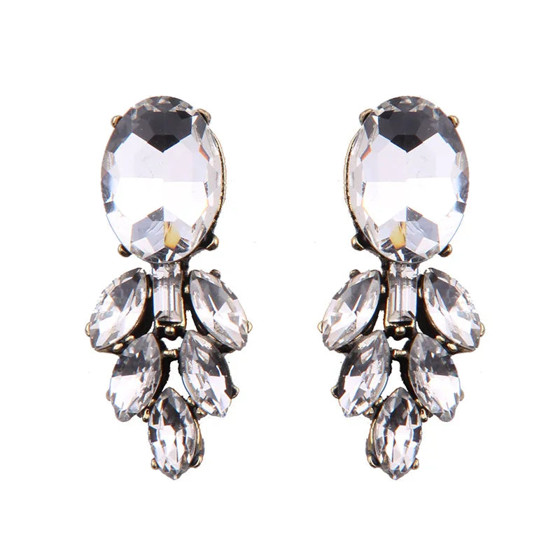 Occident And The United States Alloy Rhinestone Earring (Black)  Nhjq8322