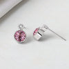 Ocean Heart S925 Sterling Silver Earrings With Austrian Crystal Geometric Retro Fashion Earrings For Women