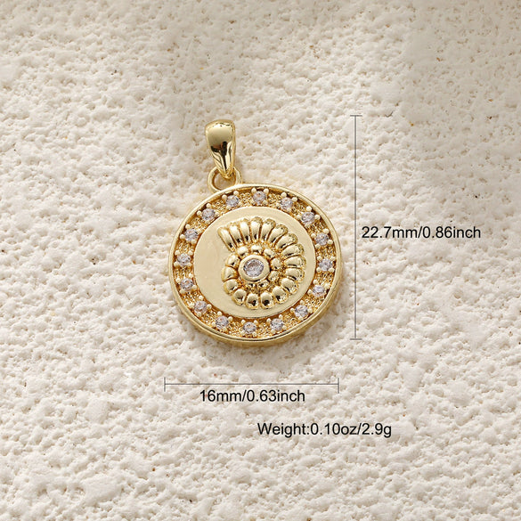 Ocean Shell Starfish Conch Copper Gold Plated Jewelry Accessories Pendant Bracelet Necklace Earrings