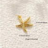 Ocean Shell Starfish Conch Copper Gold Plated Jewelry Accessories Pendant Bracelet Necklace Earrings