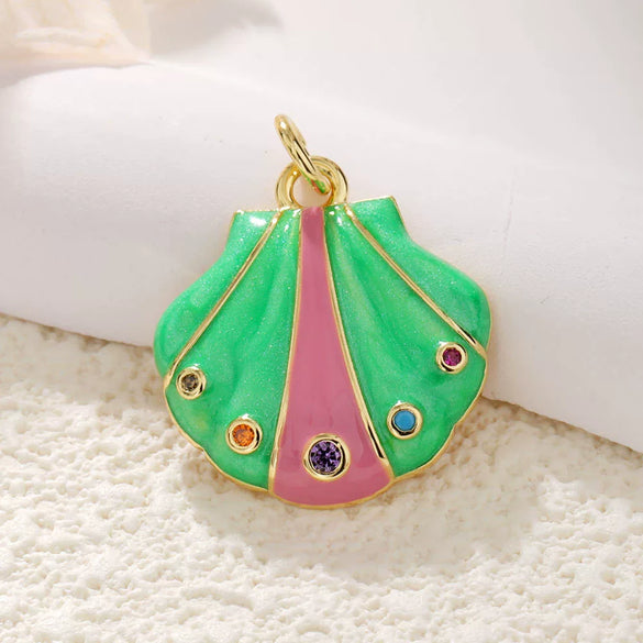 Ocean Shell Starfish Conch Copper Gold Plated Jewelry Accessories Pendant Bracelet Necklace Earrings