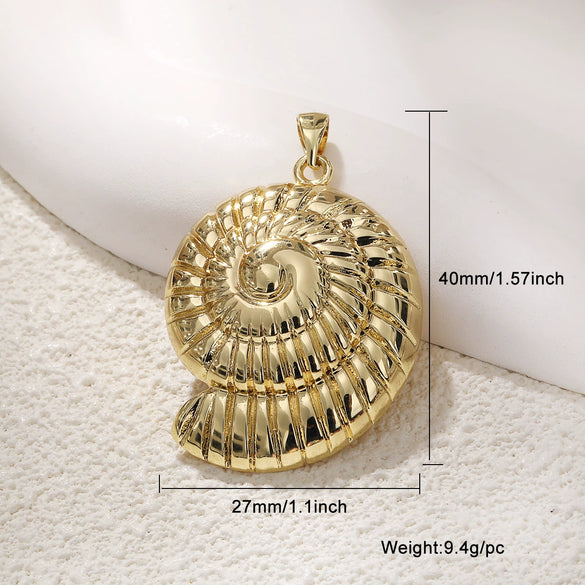 Ocean Shell Starfish Conch Copper Gold Plated Jewelry Accessories Pendant Bracelet Necklace Earrings