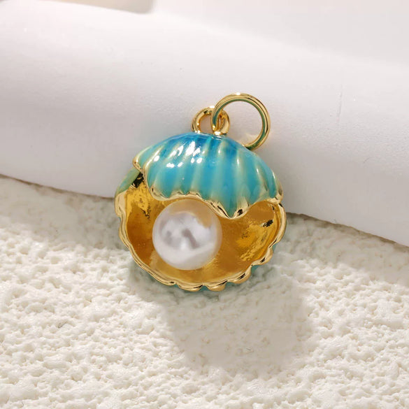 Ocean Shell Starfish Conch Copper Gold Plated Jewelry Accessories Pendant Bracelet Necklace Earrings