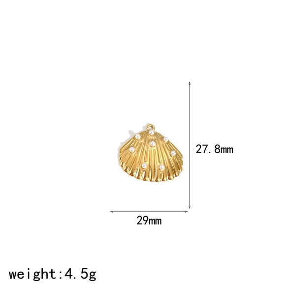 Ocean Style Starfish Shell Stainless Steel Jewelry Accessories Pendant Necklace Bracelet Electroplated