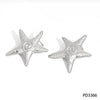 Ocean Style Starfish Stainless Steel Earrings For Women With Electroplating Animal Pattern And Casual Style
