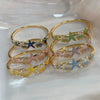 Ocean Theme Enamel Open Bangle Bracelet With Colorful Starfish Seashell And Sea Turtle Motifs Plated Decorative Jewelry
