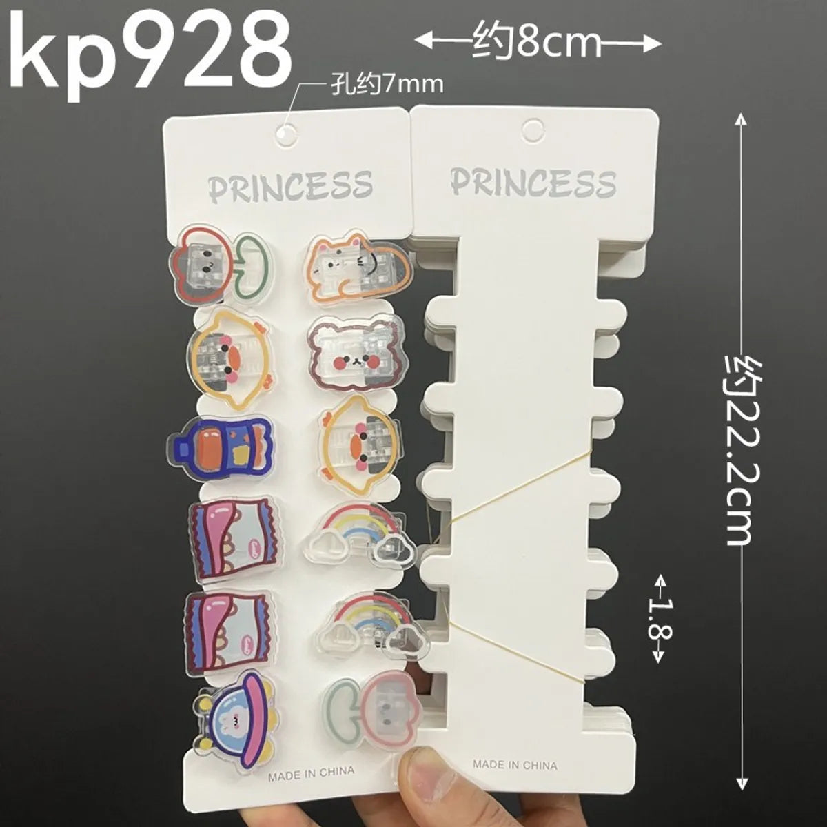 One Hundred Hairpin Hair Accessories Cartoon Packaging Cardboard