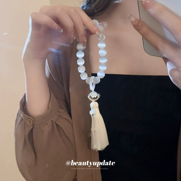 Opal Flower Tassel Bracelet Electroplated Women's Retro High Grade
