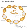 Opal Jewelry Set 316L Stainless Steel 18K Gold Electroplated Luxury Style