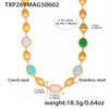 Opal Jewelry Set 316L Stainless Steel 18K Gold Electroplated Luxury Style
