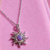 Opal Necklace Copper Zircon Geometric Literature And Art Style Micropaved Diamond