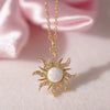Opal Necklace Copper Zircon Geometric Literature And Art Style Micropaved Diamond