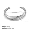 Open Cshaped 316L Stainless Steel Bracelet Plated With Gold Simple Geometric Style For Women