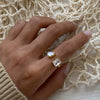 Open Ring Stainless Steel Gold Plated Geometric Minimalist Women's Ring