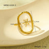 Open Ring Stainless Steel Ocean Series Scallop Starfish Adjustable Hand Jewelry Electroplated
