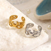 Open Stainless Steel Crab Ring For Women With Ocean Inspired Tropical Fish Design And Electroplated Minimalist Finish