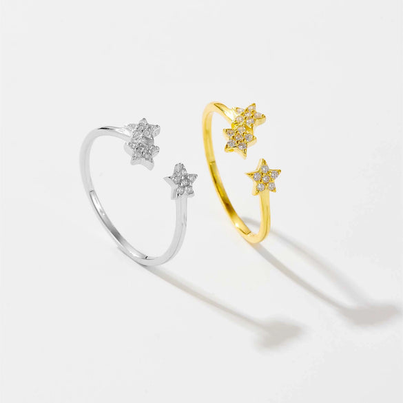 Opening Adjustable S925 Sterling Silver Ring With Electroplated Platinum Or 18K Gold Crown Design Fashion Jewelry For Women And Unisex