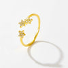 Opening Adjustable S925 Sterling Silver Ring With Electroplated Platinum Or 18K Gold Crown Design Fashion Jewelry For Women And Unisex