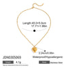 Opening And Closing Heart Titanium Steel And Stainless Steel Necklace With Geometric Pattern And Electroplating