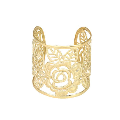 Openwork Rose Fine Alloy Bracelet Nhnz136262