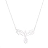 Origami Geometric Flying Bird Pendant Necklace In Stainless Steel With Electroplated Ochain For Women