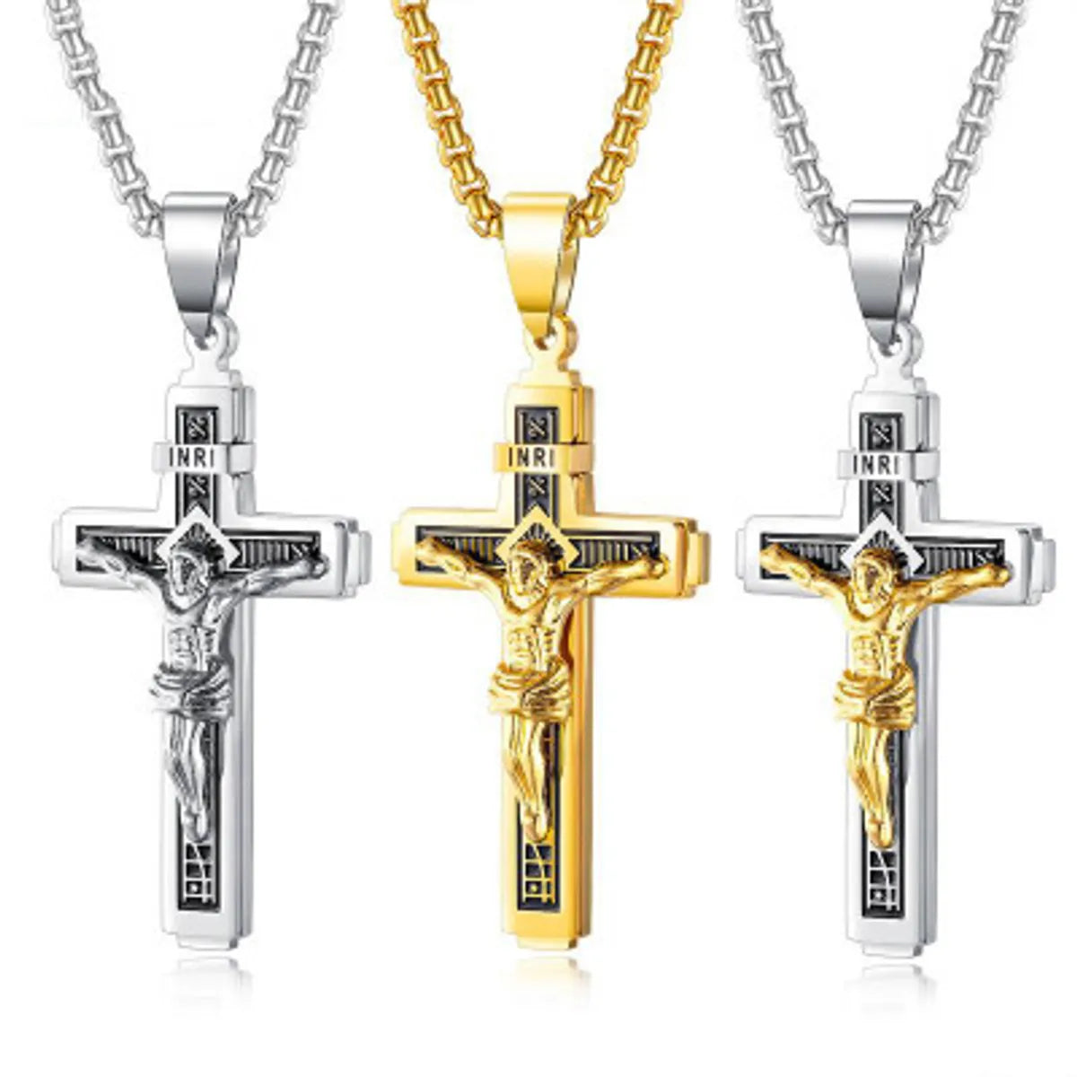 Original Design Cross 304 Stainless Steel Plating Men'S