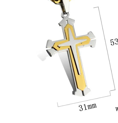 Original Design Cross 304 Stainless Steel Plating Men'S