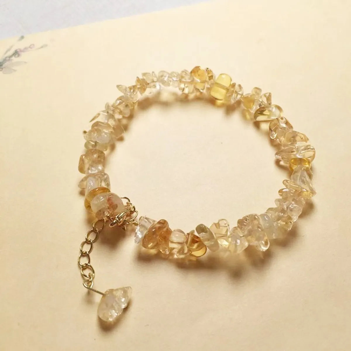 Original Design Geometric Citrine Plating 14k Gold Plated Bracelets