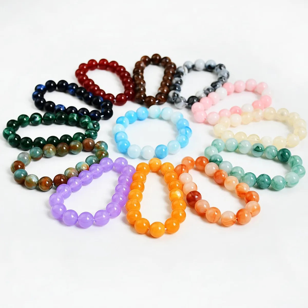 Original Design Handmade Solid Color Artificial Gemstones Wholesale Bracelets