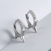 Original Design Minimalist Geometric Triangle Earrings In 925 Silver With Zircon Inlay Electroplated Ear Buckle For Women